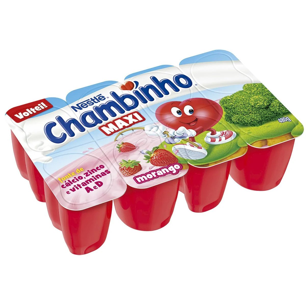Petit Suisse com Polpa de Morango Chambinho Max NESTLÉ 480g