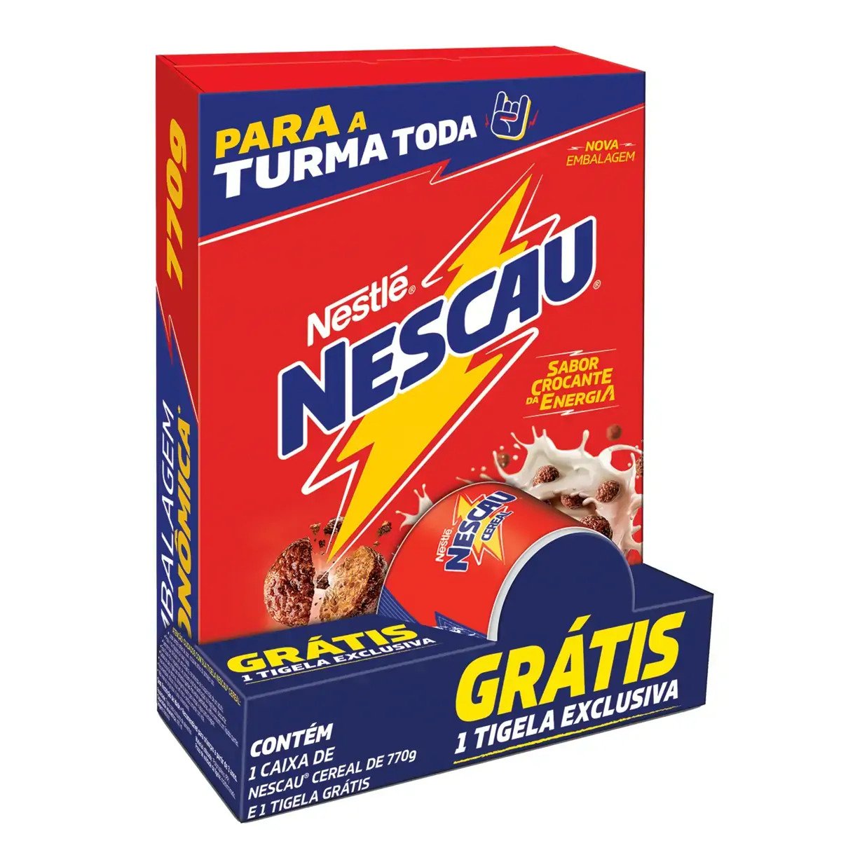 NESTLÉ Nescau Cereal Matinal Caixa 770g - Grátis Tigela
