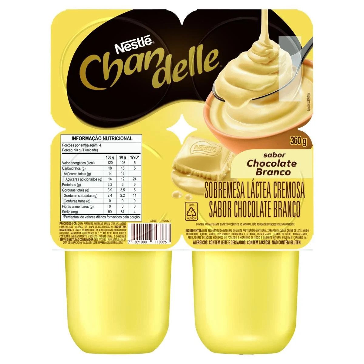 Sobremesa CHANDELLE Chocolate Branco 360g