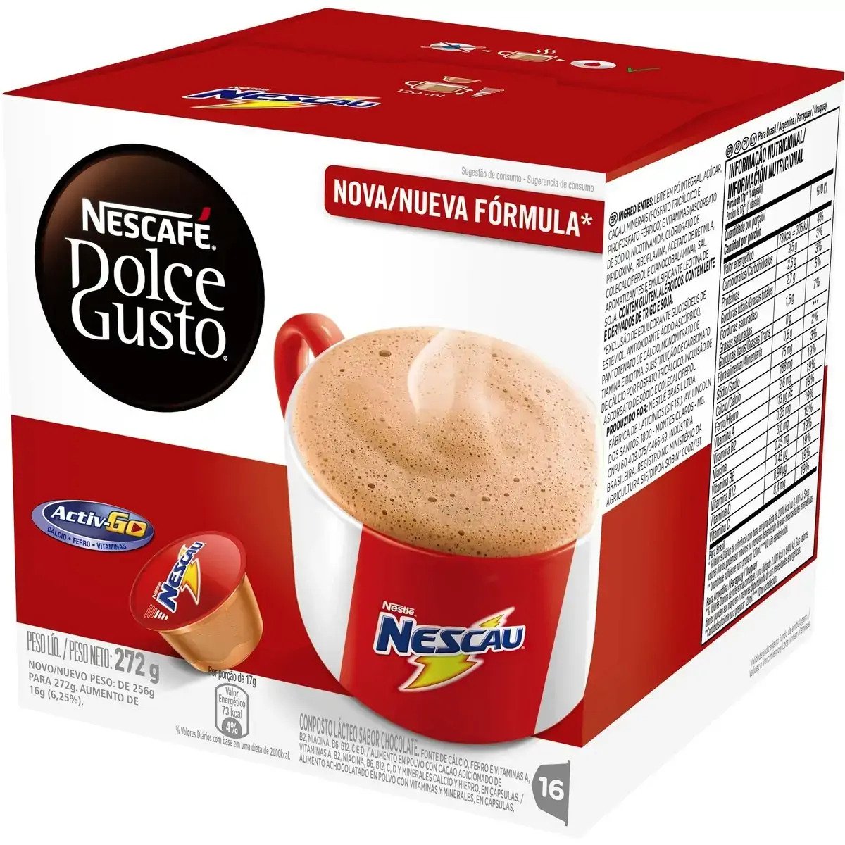 Café em Cápsula NESCAFÉ DOLCE GUSTO Nescau 16 Cápsulas