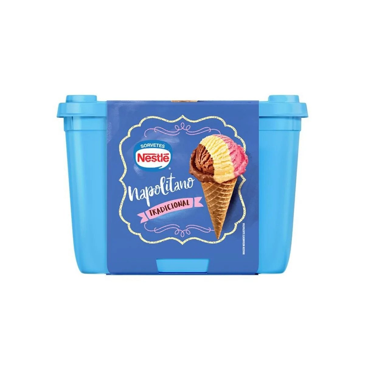 Sorvete Napolitano Tradicional Nestlé Pote 1,5l